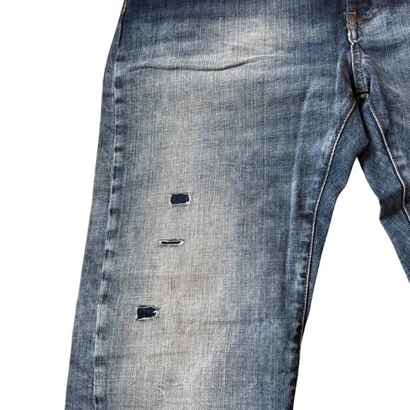 John Richmond Distressed Patched Slim Fit Jeans - Picture 5 of 13